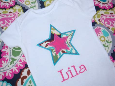 Personalized Baby Girl Shirt Baby Girl Star Bodysuit | Etsy