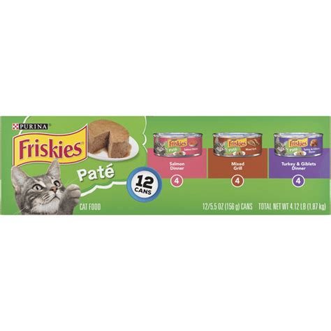 Purina Friskies Pate Wet Cat Food Pate Variety Pack Salmon Dinner ...