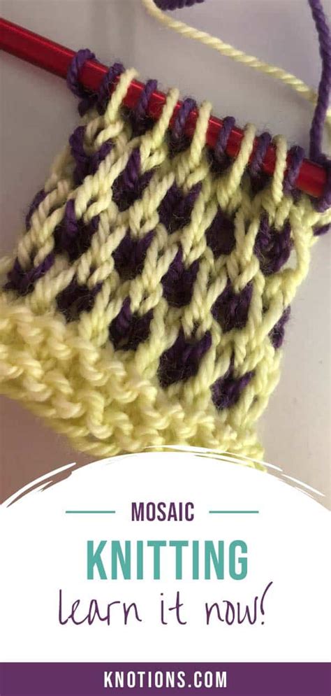 [tutorial] Mosaic Knitting - knotions