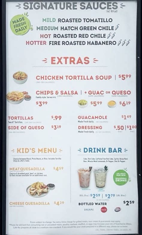 Cafe Rio menu – SLC menu