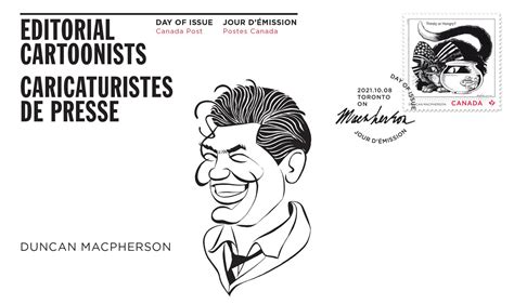 Late artist Duncan Macpherson dons fourth editorial cartoonist stamp - Canadian Stamp News