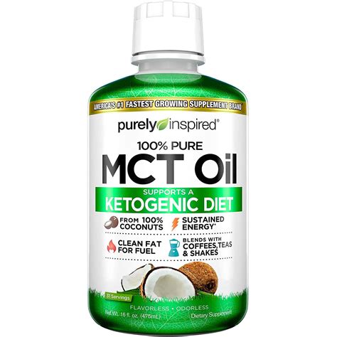 Purely Inspired 100% Pure Mct Oil, 31, Weight Management, Thermogenic ...