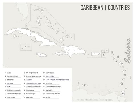 The Caribbean Countries: Printables - Seterra