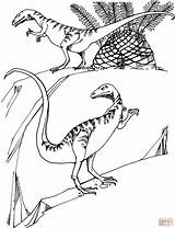 Gallimimus dinosaur coloring Page sketch template