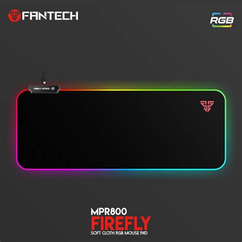 FANTECH MPR800s FIREFLY Soft Cloth RGB Mouse Pad - REDTECH Computers