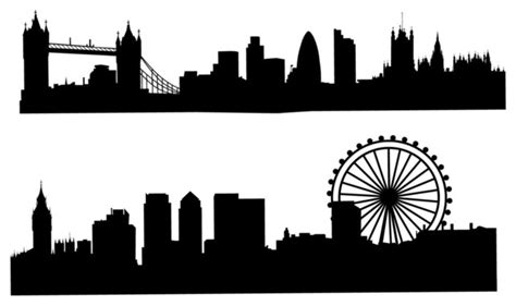 London Skyline Silhouette Wall Decal - Contemporary - Wall Decals - by ...