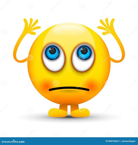 Eyes rolling emoji stock vector. Illustration of glum - 80079620