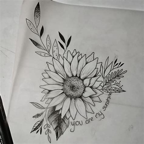 Plantilla de Tattoo girasol | Tatuajes bebe, Tattoo girasoles, Tatuajes ...