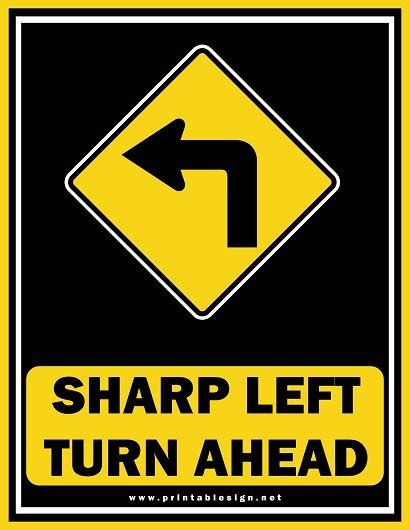 Sharp Turn Ahead Sign Format | FREE Download