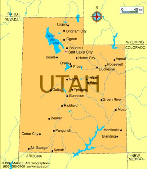 Utah Elevation Map