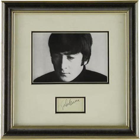 John Lennon Framed Autograph