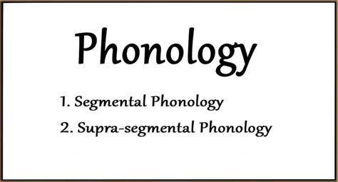 Phonology and Branches of Phonology - Literary English