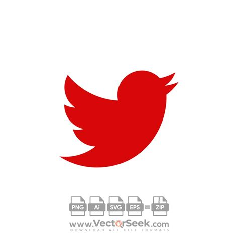 Red Twitter Icon Vector - (.Ai .PNG .SVG .EPS Free Download)