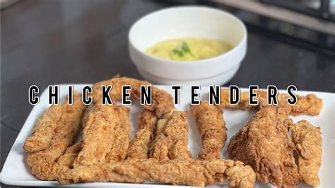 || CRISPY FRIED CHICKEN TENDERS WITH HONEY MUSTARD SAUCE || - YouTube