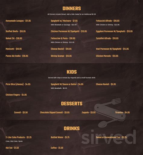 Aromas menus in Murrells Inlet, South Carolina, United States