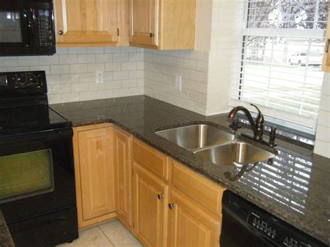 Tropic Brown Granite Counter top with Tile Backsplash | Flickr