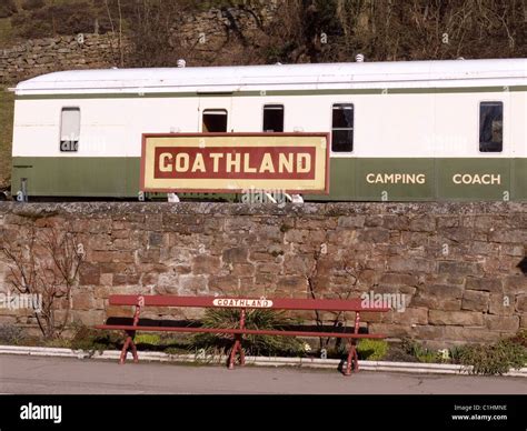 A railway Camping Coach at Goathland Station North Yorkshire Moors Stock Photo, Royalty Free ...