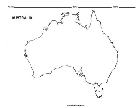 Australia Outline Map – Free Printable