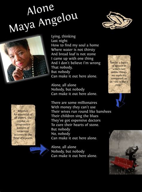 Alone by Maya Angelou | Words & Inspiration | Pinterest | Maya and Maya ...