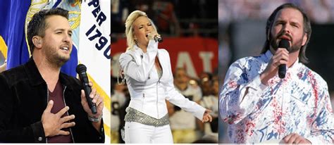 Country Music Stars Superbowl National Anthem Performances