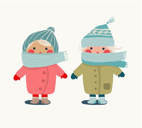 Children In Winter Cloth Winter Kids Digital Art by Popmarleo | Pixels