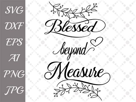 Blessed Beyond Measure Svg: CHRISTIAN QUOTE SVG | Etsy