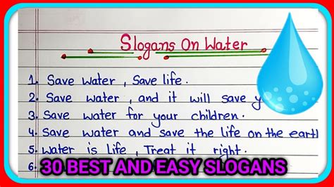 Slogans On Save Water||Essay On water conservation ||Save Water slogans ...