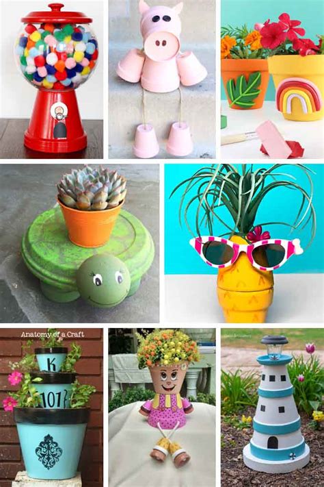 30 CLAY POT CRAFTS -- fun ideas for flower pots, inside and out!