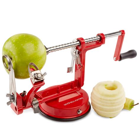 Andrew James Apple Corer Slicer | 3 in 1 Fruit & Vegetable Peeler Slicer Corer Kitchen Potato ...