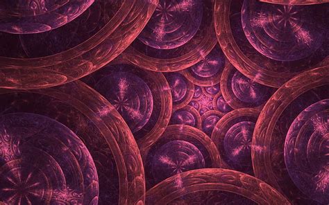 Fractals, purple backgrounds, artwork, 3d art, rings, purple circles, creative, HD wallpaper ...