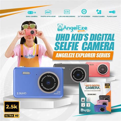 Kids Digital Camera - Ultra HD - 32GB SD Card - Selfie Camera - LCD ...