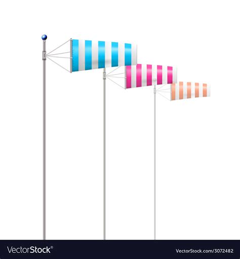 Windsocks by wind Royalty Free Vector Image - VectorStock