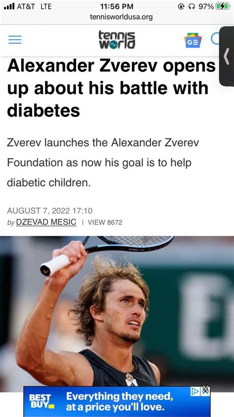 Alexander Zverev diabetes : tennis