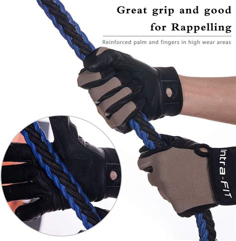 Buy Intra-FIT Climbing Gloves Rope Gloves, Perfect for Rappelling, Rescue, Rock/Tree/Wall ...