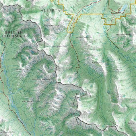 Crowsnest Pass Topographic Map – Visual Wall Maps Studio