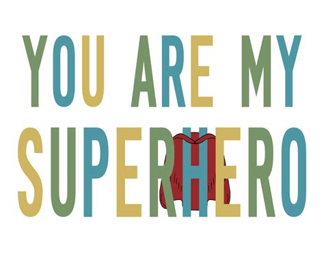 You Are My Superhero, Typography Art, Childrens Art, Superhero Art on Luulla