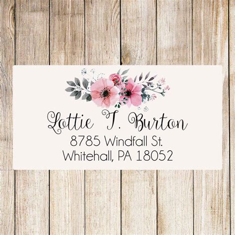 Floral Return Address Labels Cute Address Labels Flowers - Etsy