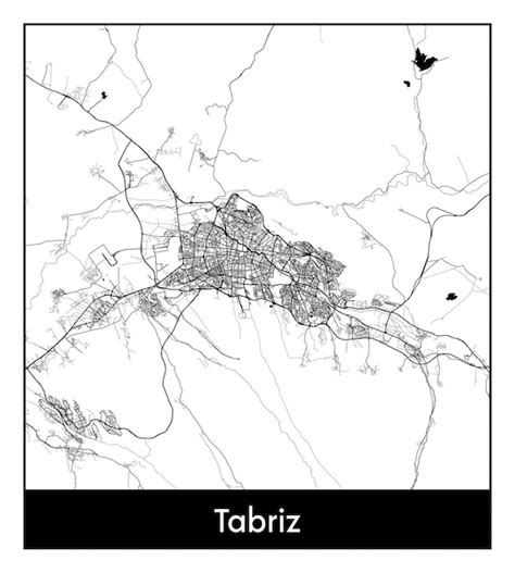 Premium Vector | Minimal city map of Tabriz (Iran, Asia)