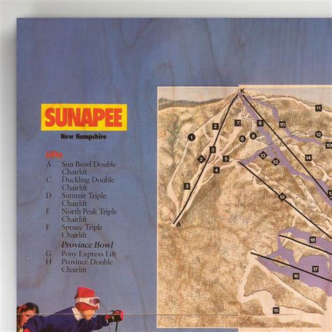 Mount Sunapee Resort Map 1987