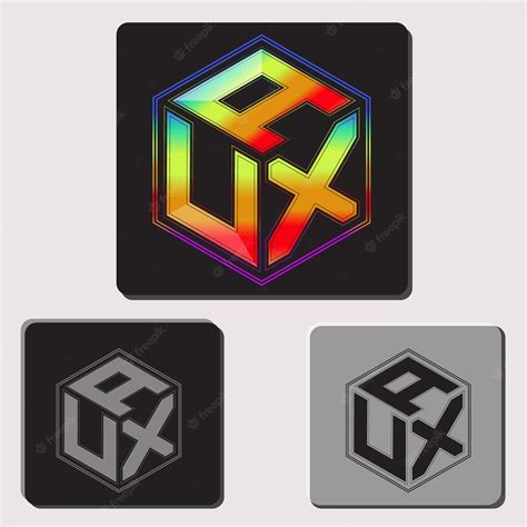 Premium Vector | Initial letters aux polygon logo design vector image