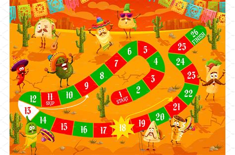 Boardgame with mexican characters | Education Illustrations ~ Creative ...