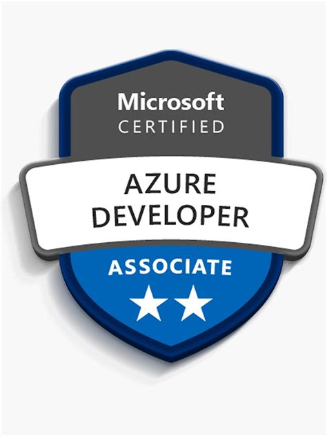 "microsoft azure developer associate certification" Sticker for Sale by ...