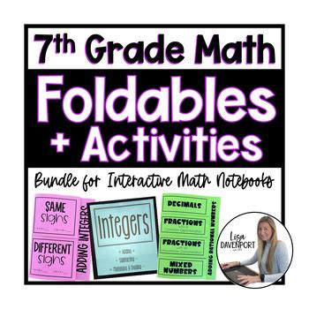 7th Grade Math Curriculum - Full Store Bundle by Lisa Davenport | TPT