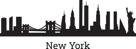 New York skyline silhouette 4849450 Vector Art at Vecteezy