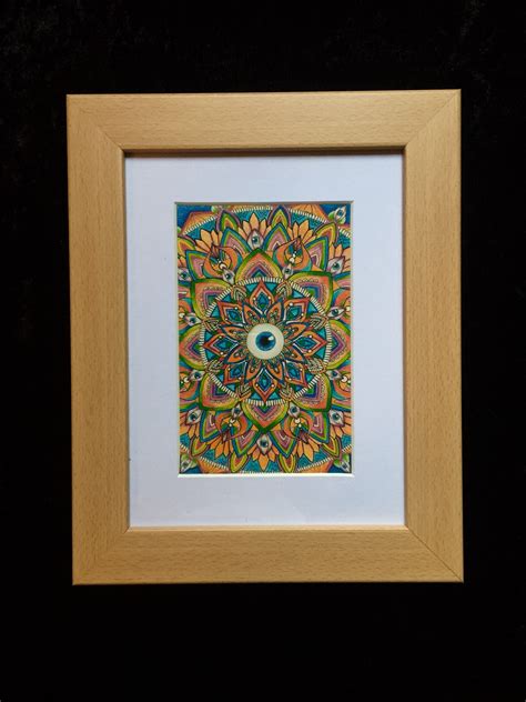 Eye Mandala Art Print Trippy Art Print Psychedelic Art Print Drawing ...