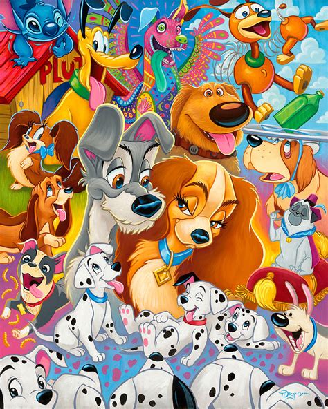 So Many Disney Dogs - Disney Limited Edition By Tim Rogerson – Disney Art On Main Street