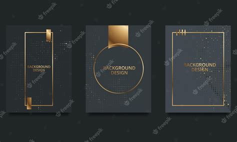 Premium Vector | Modern black cover design set