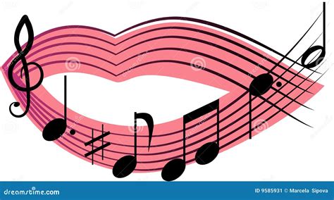 Singing mouth stock vector. Illustration of treble, music - 9585931