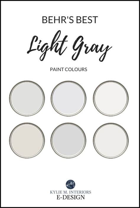 The 6 Best BEHR Light Gray Paint Colours (Cool & Warm) - Kylie M Interiors