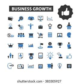 Business Growth Icons Stock Vector (Royalty Free) 383305927 | Shutterstock